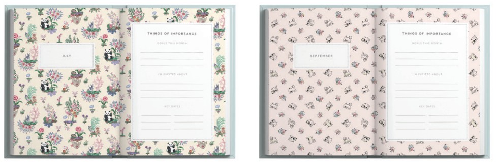 Cath Kidston A5 Soft Cover Diary-Clifton Rose