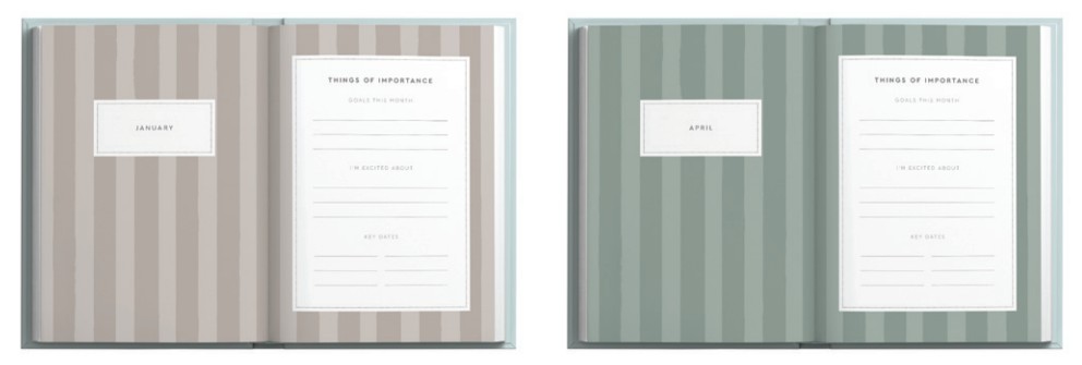 Kaleido A5 Hard Cover Diary-Earthy Marble