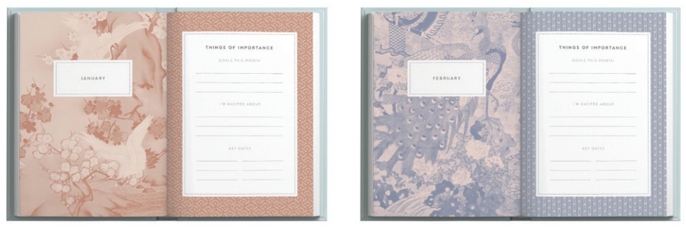 V&A A5 Hard Cover Diary-Water Lillies