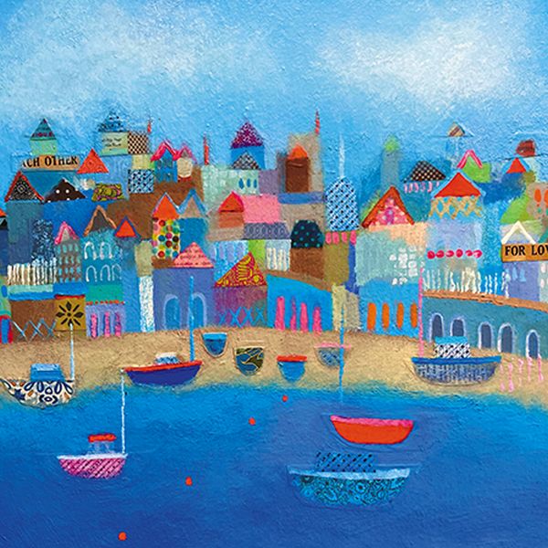 Card-Red Boat