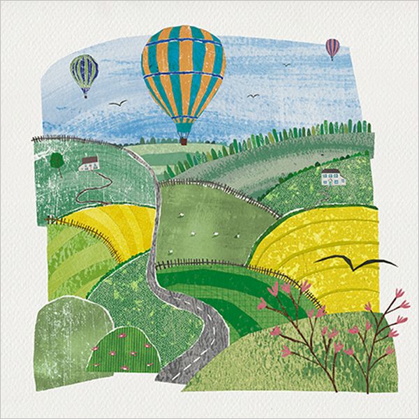Card-Over the Rolling Hills