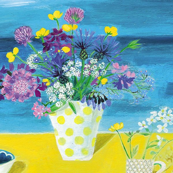 Card-Yellow Table Summer Sky