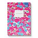 V&A A5 Textured Soft Cover Notebook-Neon Floral Pink & Blue  