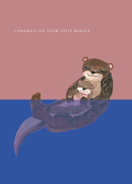Card-Otter New Baby