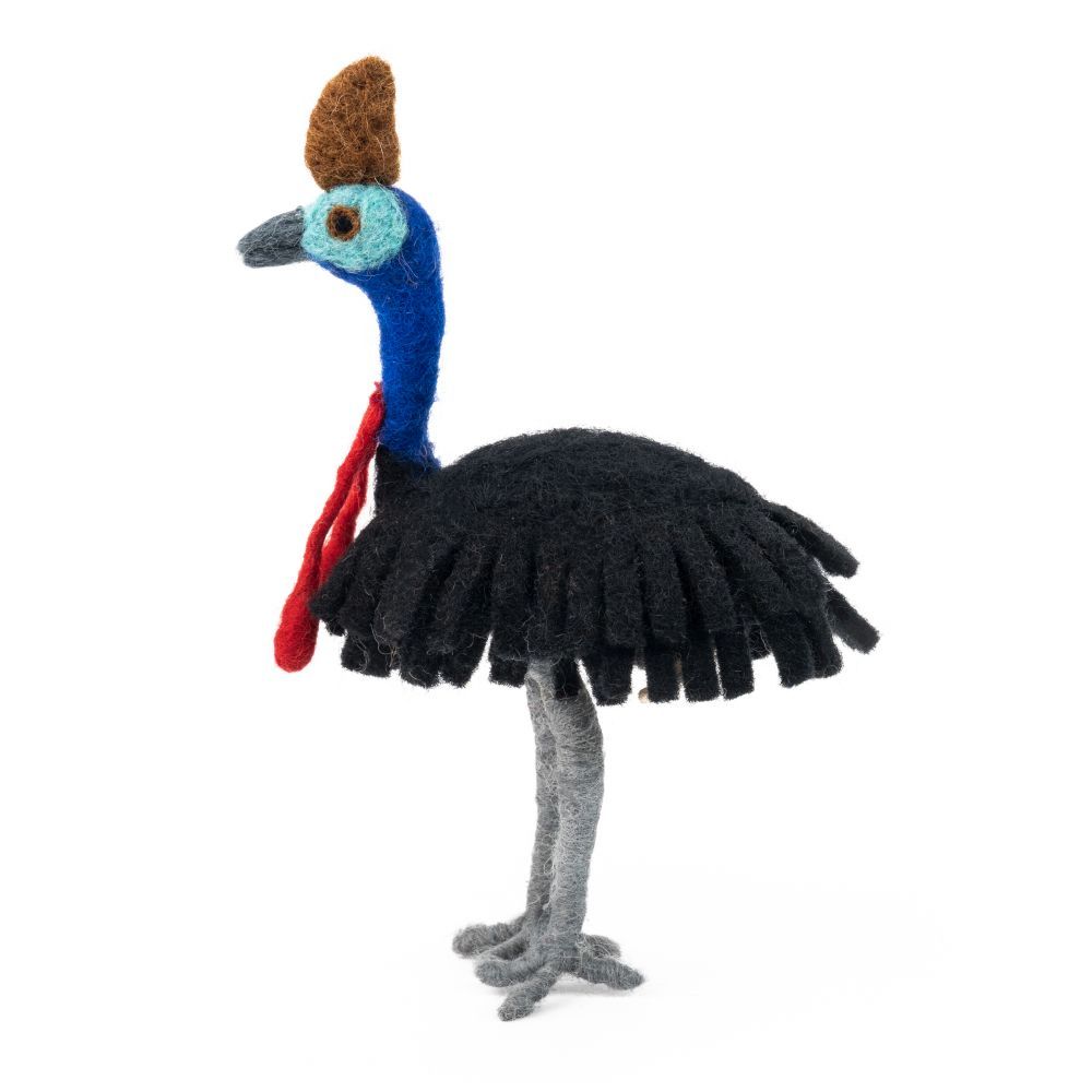Handmade Felt Cassowary