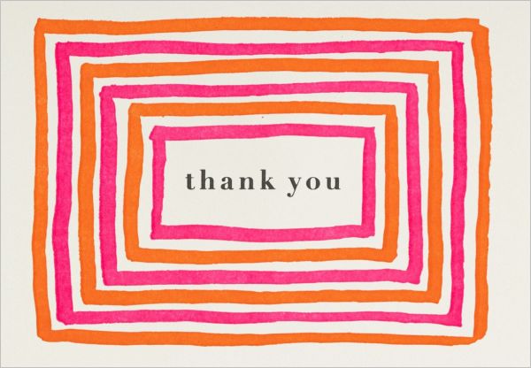 Mini Card-Bright Border Thanks