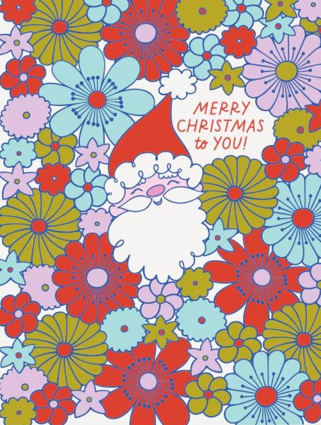 Card-Santa Flowers