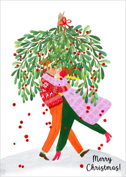Card-Mistletoe Kiss