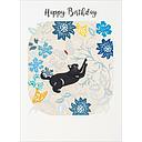 Laser Cut Card-Birthday Playful Cat