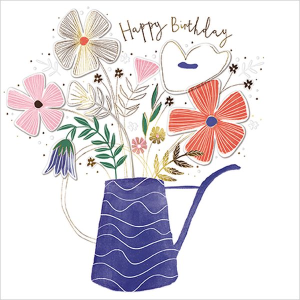 Foil Card-Birthday Flower Jug