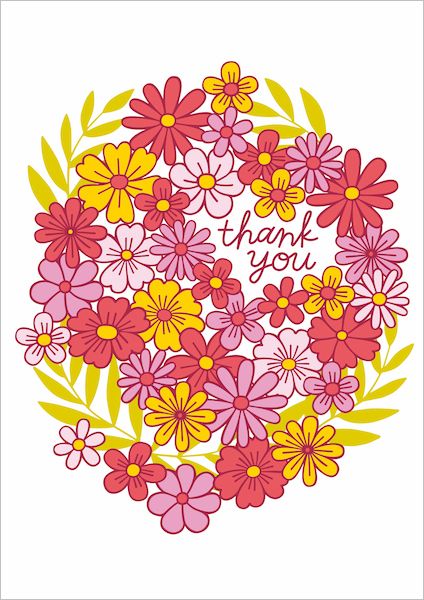Card-Floral Thanks
