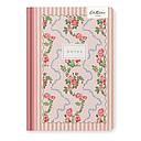 A5 Premium Hard Cover Notebook-Rose Flutter Stripe