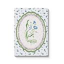 A6 Textured Soft Cover Notebook-Blue & Cream Roots Vignette
