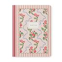 B6 Premium Hard Cover Notebook-Rose Flutter Stripe