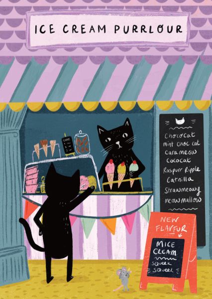Card-Ice-cream Purrlour