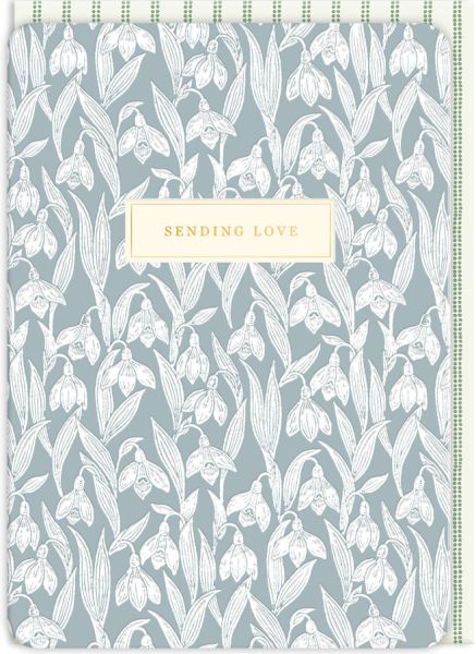 Laura Ashley Foil Card-Snowdrop