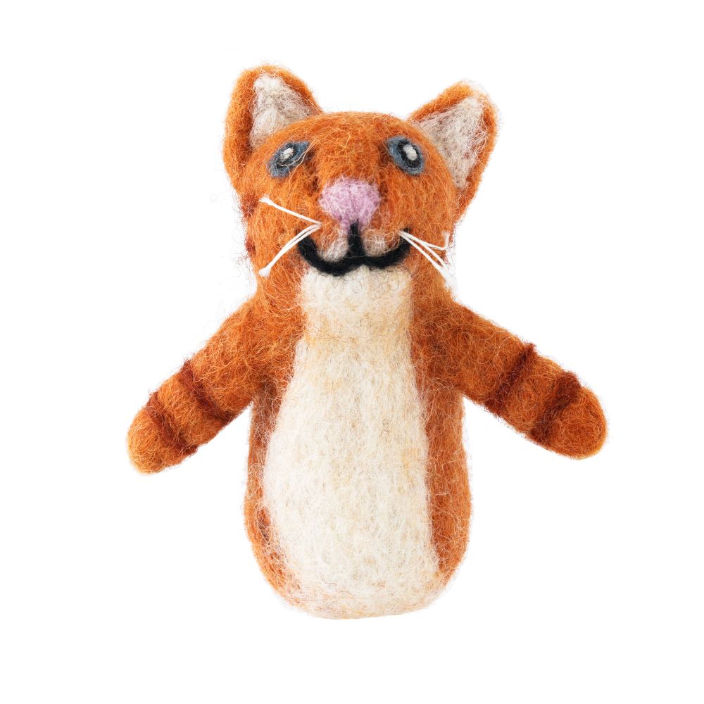 Finger Puppet-Felt Cat Ginger