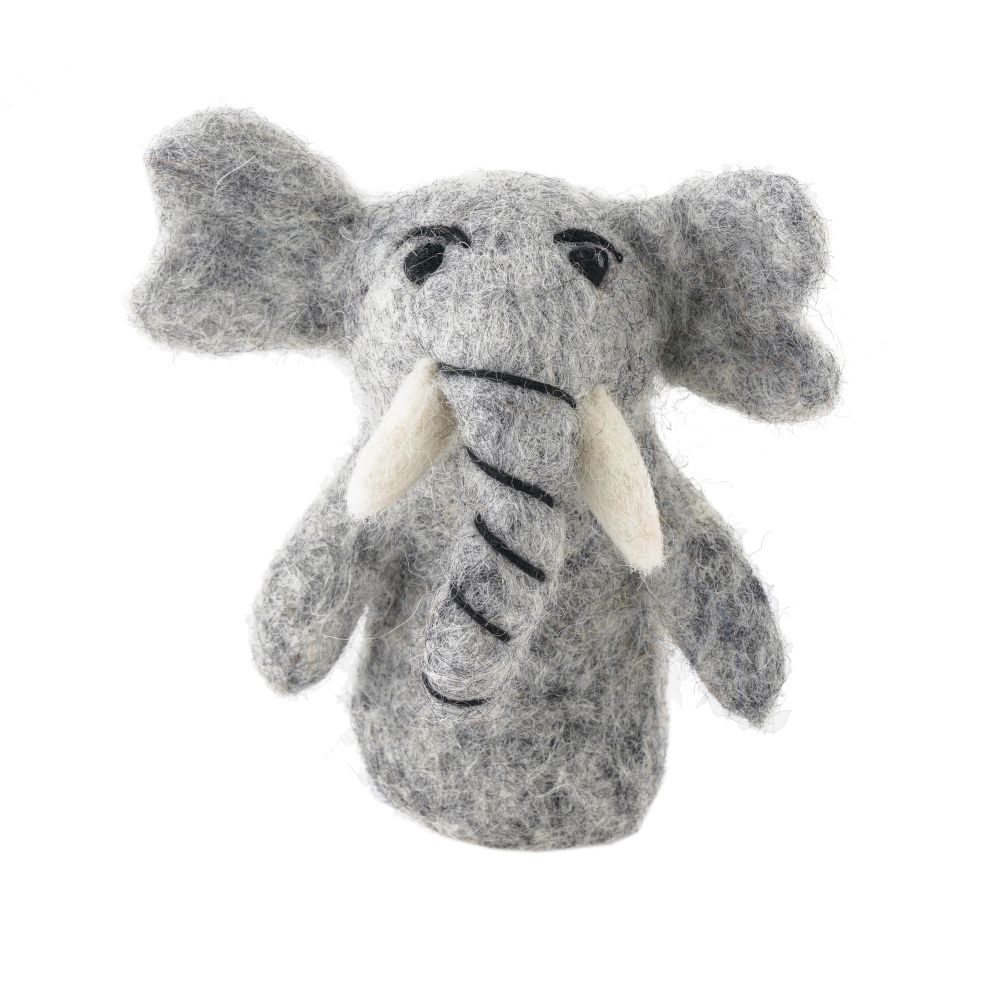 Finger Puppet-Felt Elephant