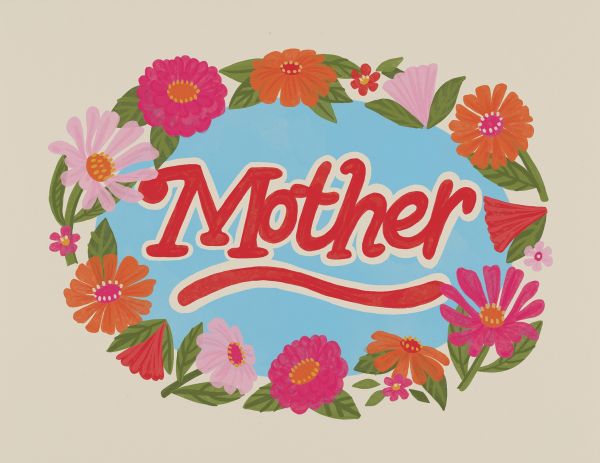 Card-Floral Framed Mother