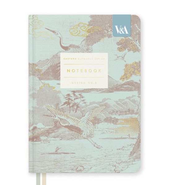 V&A B6 Premium Hard Cover Notebook-Flying Cranes