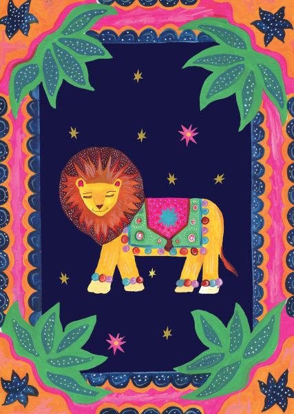 Card-Border Lion