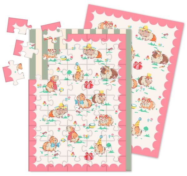 Cath Kidston Jigsaw Card-45pc-Guinea Pig Party