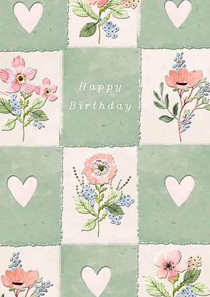 Card-Floral Check