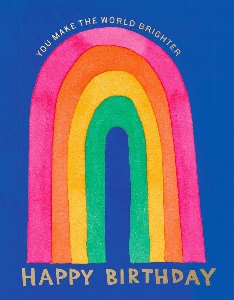 Foil Card-World Brighter Birthday