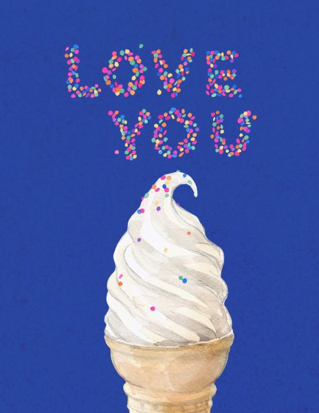 Card-Soft Serve Love You