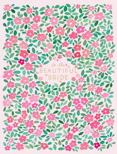 Foil Card-Pink Petals Bridal