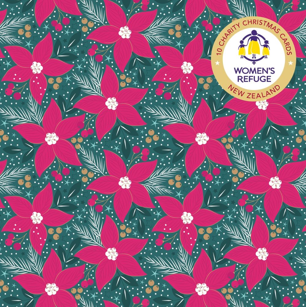 Christmas Card Wallet-Women's Refuge-Christmas Flora