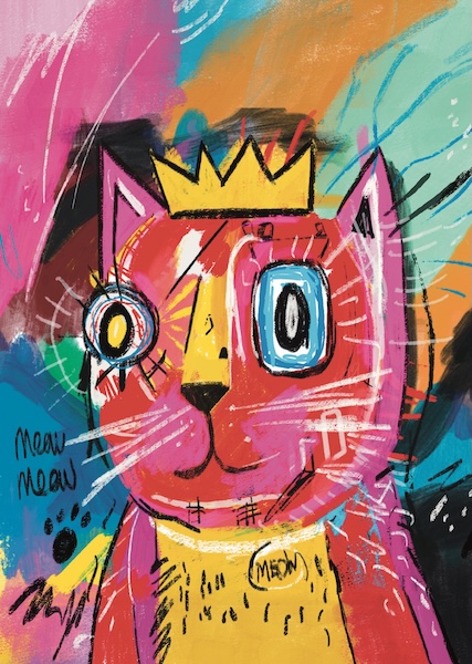 Card-Basquicat Street Art