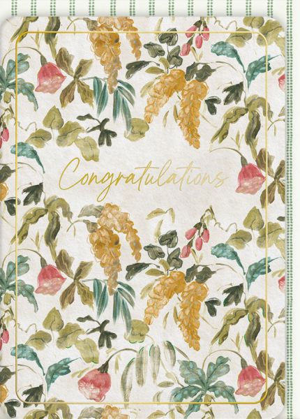 Laura Ashley Foil Card-Congratulations