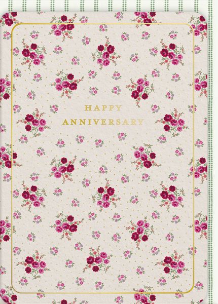 Laura Ashley Foil Card-Pia Bouquet Anniversary