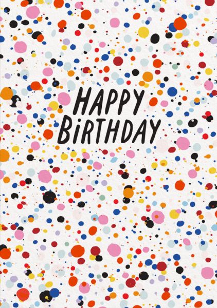 Card-Splatter Happy Birthday
