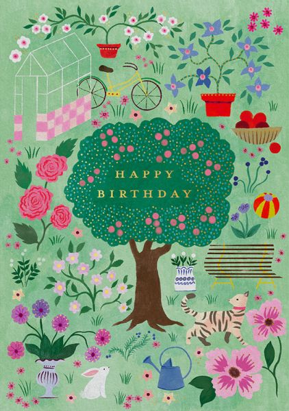 Foil Card-Cottage Garden