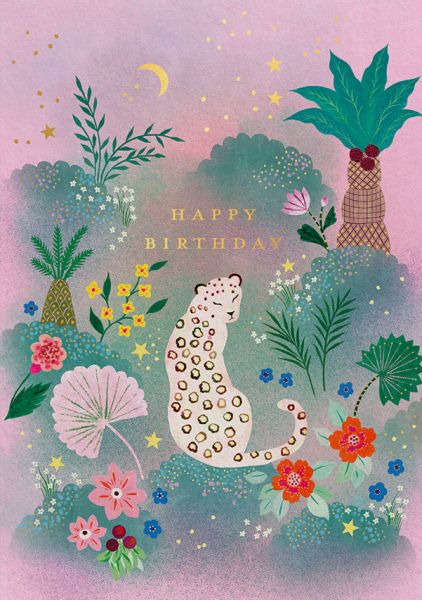 Foil Card-Tropical Leopard