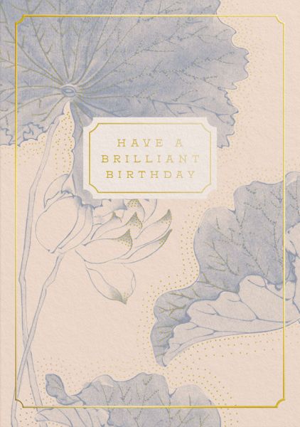 Foil Card-Eastern Elegance Water Lillies