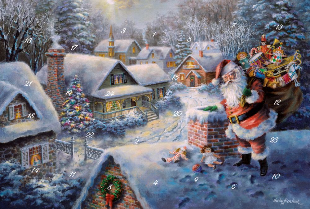 Advent Cal-Card-Santa on the Roof