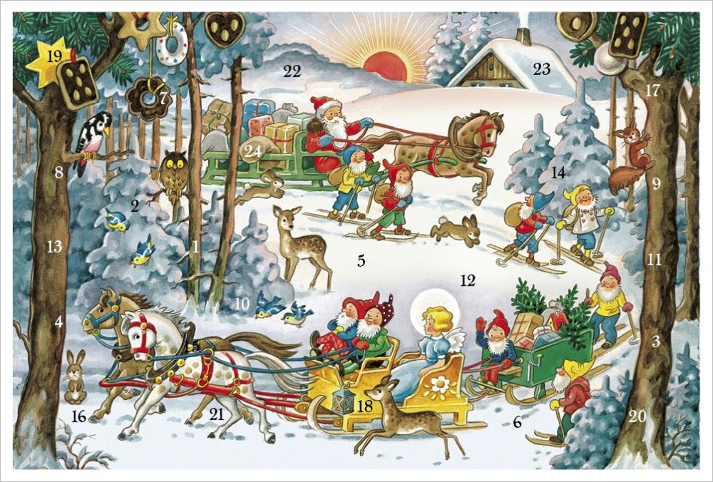 Advent Cal-Card-Red Sun