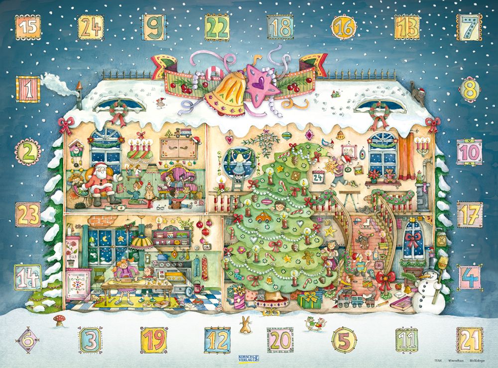Advent Cal-Lge Poster-Whimsical Christmas Manor