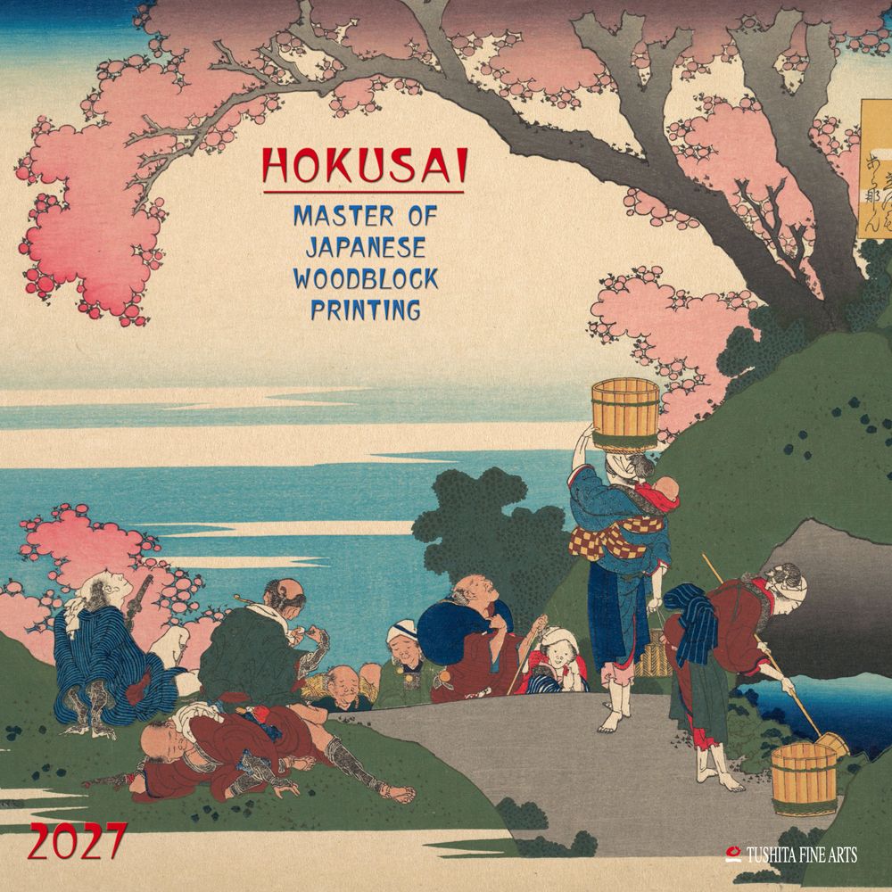 Tushita 30x30 Cal-Hokusai-Japanese Woodblock Printing
