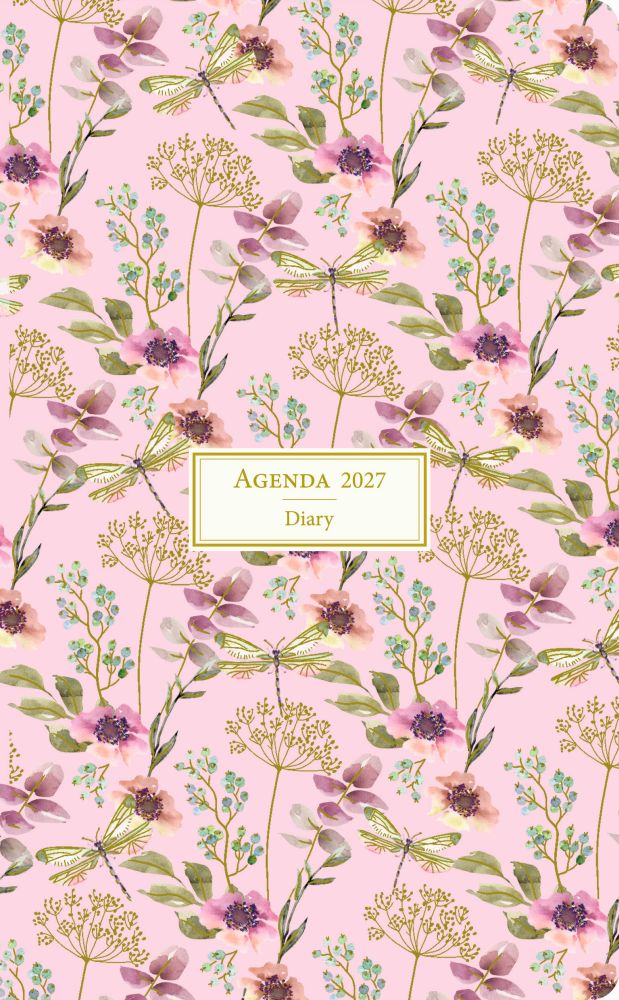Aquarupella 13x21 Weekly Diary-Herbarium Pink