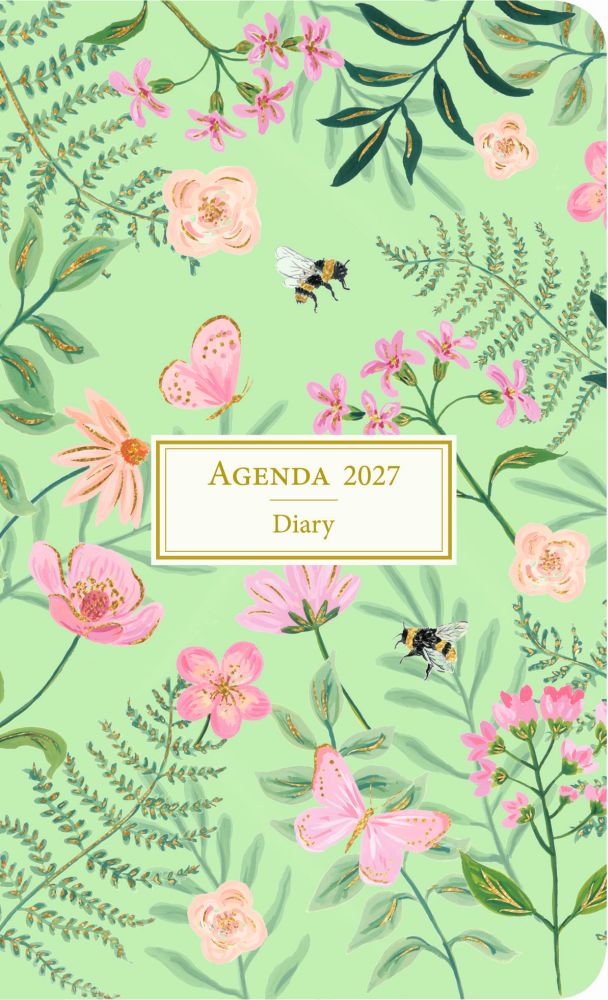 Aquarupella 10x16 Weekly Diary-Herbarium Green