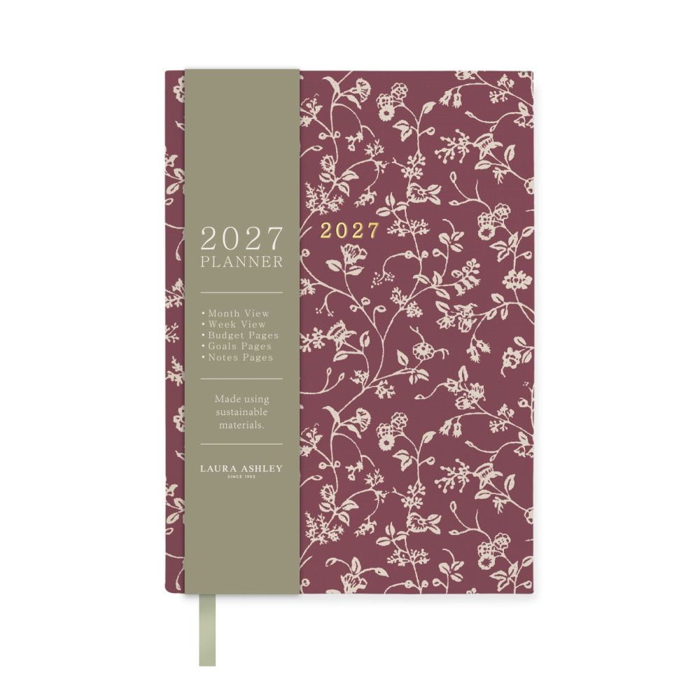 Laura Ashley A6 Soft Cover Diary-Wild Clematis