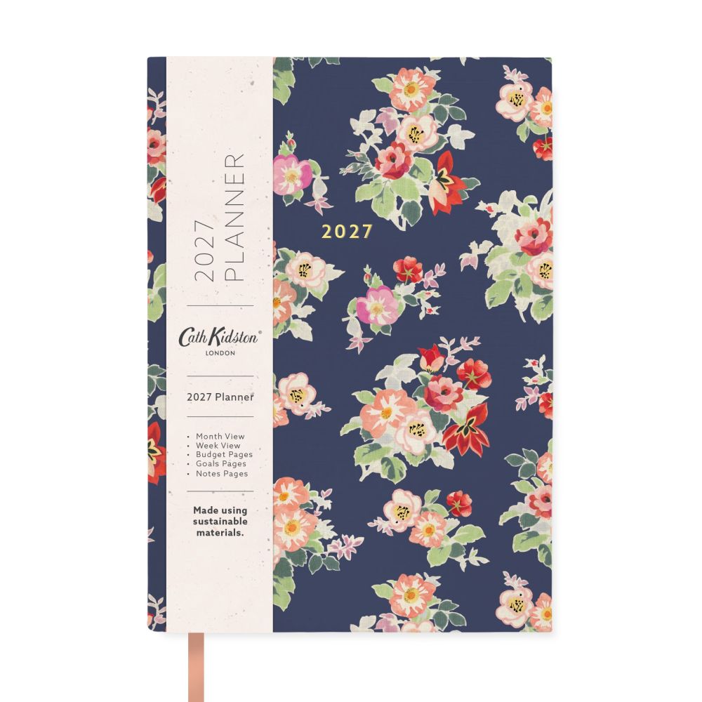 Cath Kidston A5 Soft Cover Diary-Floral Navy