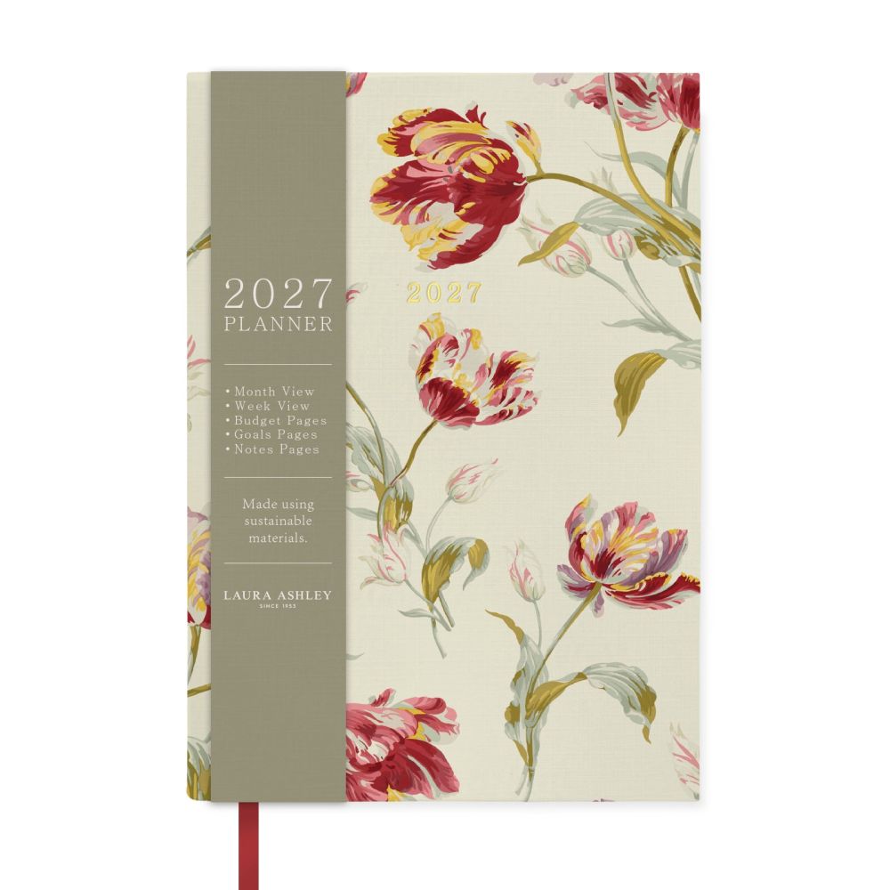 Laura Ashley A5 Soft Cover Diary-Gosford Cranberry 
