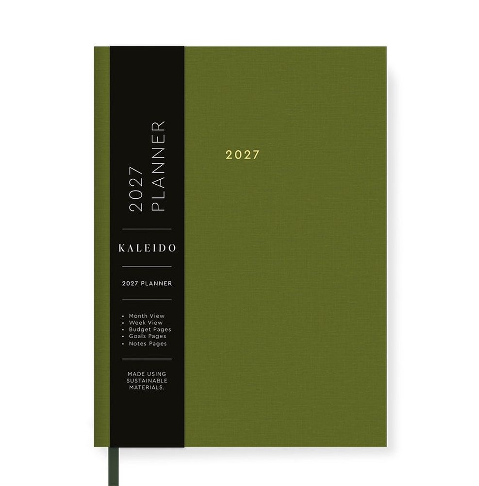 Kaleido A5 Soft Cover Diary-Olive Green