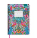 V&A A5 Hard Cover Diary-Neon Floral Peacock