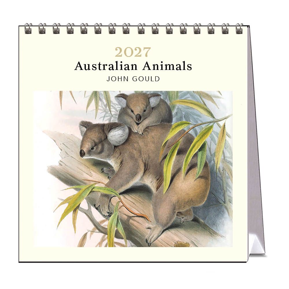 Vevoke Desk Calendar-Australian Animals-John Gould